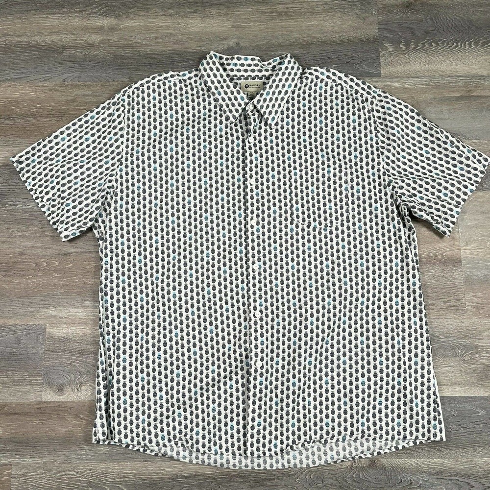 Haggar Mens Short Sleeve Button Up w/ Pineapples